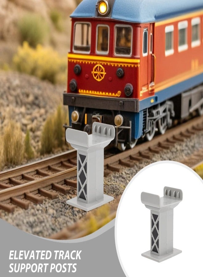 Toddmomy 15pcs Train Bridge Plastic Pier Railway Accessories Track Support Replacement Parts Multi Levels Risers High Level Blocks for Kids Toy Wooden Train Table Supplies - Image 3